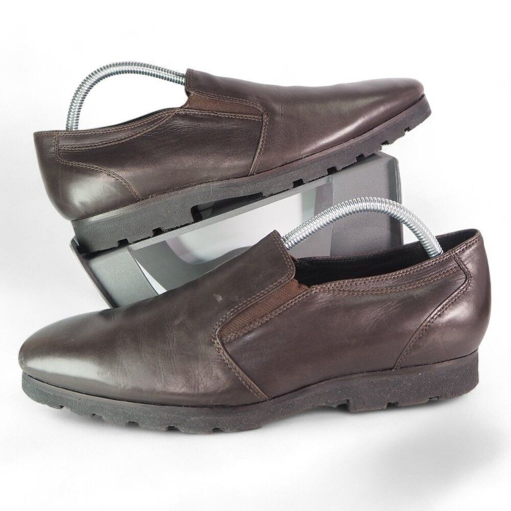 Robert Zur Latex Sole Slip-on Loafers Dark Brown Leather Men's‎ 8M